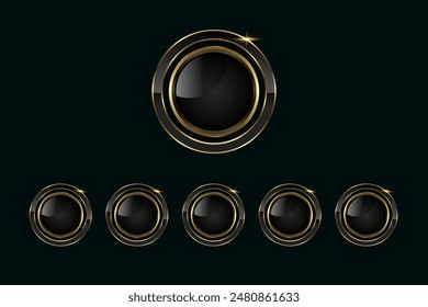 The chart of luxury infographic of 6 circles Luxury button vector, illustration, with luxury stoked in Vector template in dark darkground