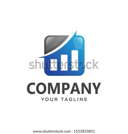 chart market logo simple. business traffic logo modern.