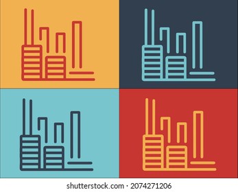 Plantilla de logotipo de los estudios de mercado del gráfico, icono sencillo y plano de la empresa, gráfico, mercado