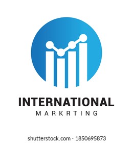Chart Marketing Pfeil Logo Symbol Vektorvorlage.