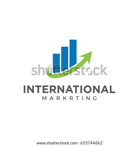 chart marketing  arrow logo icon vector template