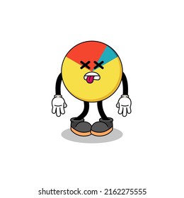 chart mascot illustration is dead , character design
