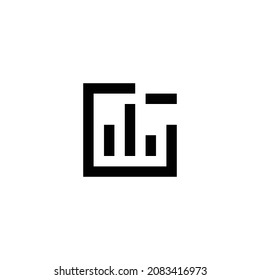 chart minus pixel perfect icon design. Flat style design isolated on white background. Vector illustration