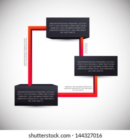 Chart module. Information place. Web template. Vector illustration