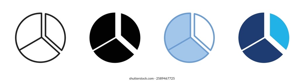 Chart multi style. Simple illustration icon set.