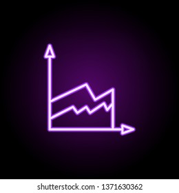 chart neon icon. Elements of finance and chart set. Simple icon for websites, web design, mobile app, info graphics