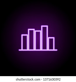 chart neon icon. Elements of finance and chart set. Simple icon for websites, web design, mobile app, info graphics