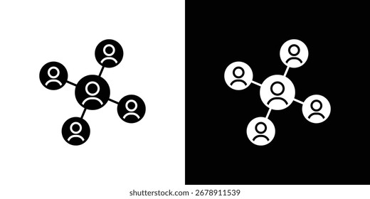 Chart network icon flat design. Eps 10