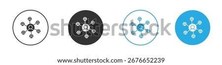 Chart network icon. Graphic icon design template