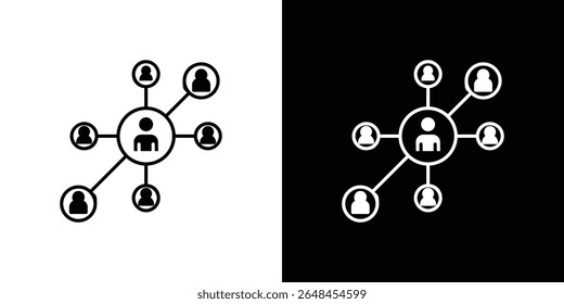 Chart network icon symbol collection. Flat vector stock illustration.