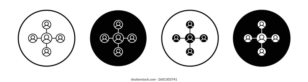 Chart network icons vectors graphics collection
