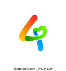 chart number logo design template