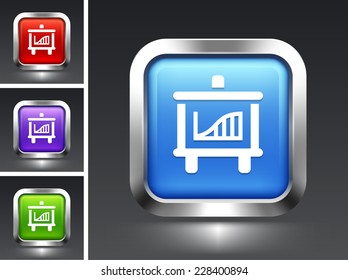 Chart on Blue Square Button