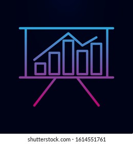 Chart on the board nolan icon. Simple thin line, outline vector of web icons for ui and ux, website or mobile application