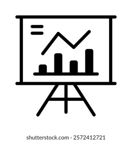 Chart on a board, symbolizing team performance review and feedback