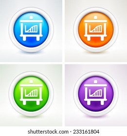 Chart on Multi Color Round Buttons