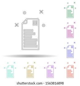 chart on paper colored icon. Element of colored business chart icon for mobile concept and web apps. Colored chart on paper icon can be used for web and mobile on white background