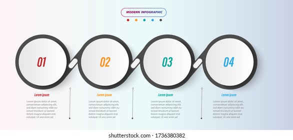 color de papel de origami gráfico en plantilla info-gráfica vectorial para la gráfica de presentación de diagrama
y concepto de negocio con 4 opciones de elemento