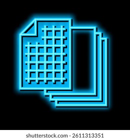 chart paper list neon light sign vector. chart paper list illustration
