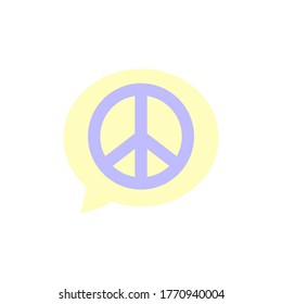 Chart, peace icon. Simple color vector elements of flower children icons for ui and ux, website or mobile application