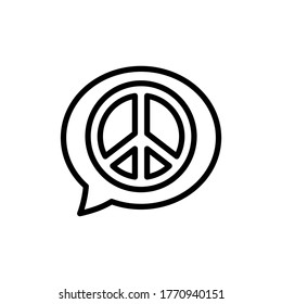 Chart, peace icon. Simple line, outline vector elements of flower children icons for ui and ux, website or mobile application