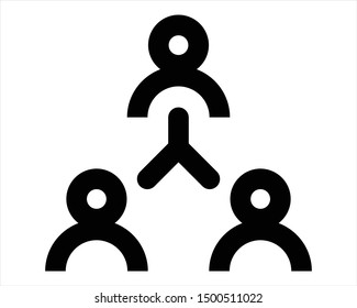 chart people line icon - vector eps10