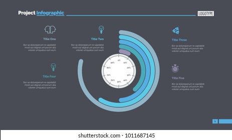 Chart with percentage slide template