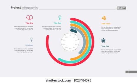 Chart with percentage slide template