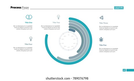 Chart with percentage slide template