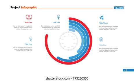 Chart with percentage slide template