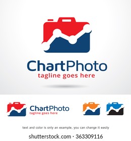 Chart Photo Logo Template Design Vector 