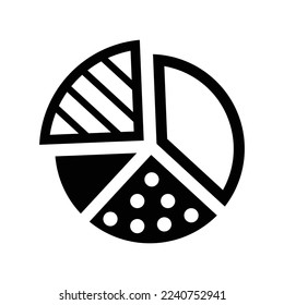 Chart, pie, analysis, analytic, diagram, report icon. Black vector graphics.