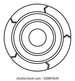 Chart pie with arrows icon. Outline illustration of chart pie with arrows vector icon for web design