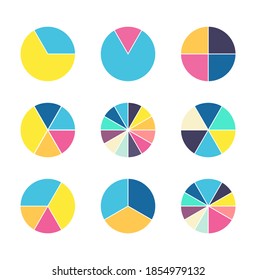 chart pie business icon set