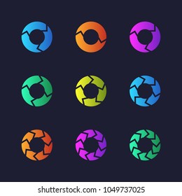 Chart pie circular diagrams with options. Vector marketing graphs, infochart collection. Round chart template for presentation business diagram strategy illustration