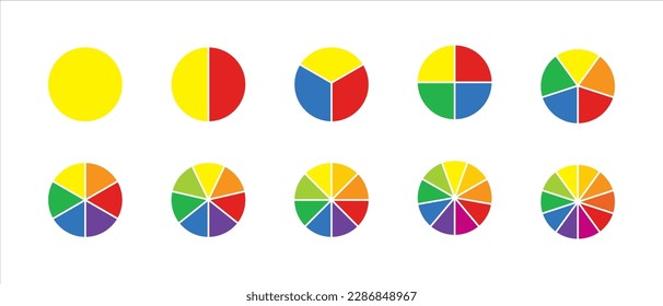 Chart pie diagram, Color wheel, Circle diagram, Pie chart icon, flat design