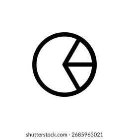 Icono de gráfico circular para datos y proporción