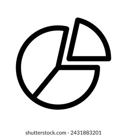 Icono de gráfico circular. Ilustración plana del icono vectorial