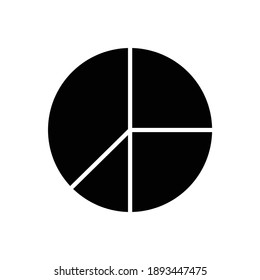 Chart pie icon glyph style vector design element