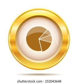 Chart pie icon. Internet button on white background. EPS10 vector. 