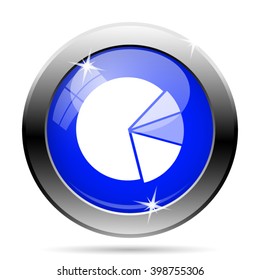 Chart pie icon. Internet button on white background. EPS10 vector