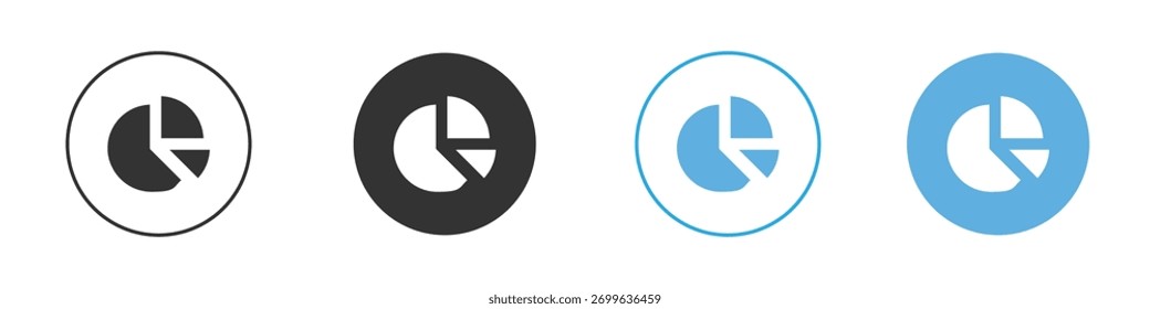 Chart pie icon Logo Template Design set