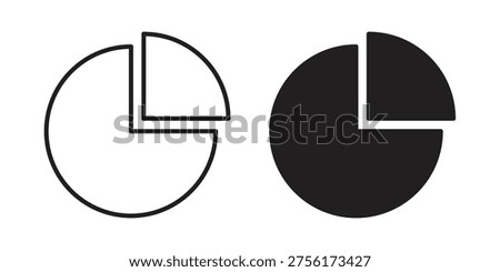 Chart pie icon simple outline style. Editable stroke EPS 10