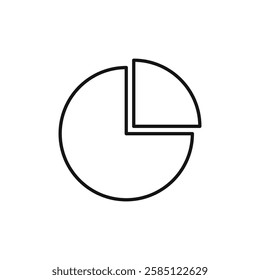 Chart pie icon. simple thin line vector icon