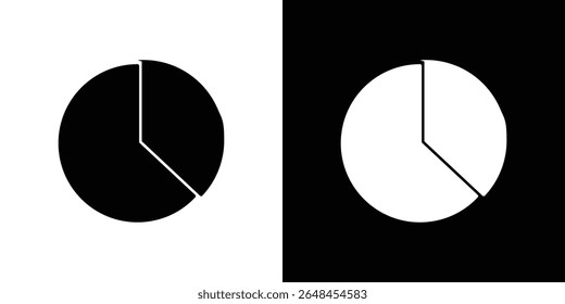 Chart pie icon symbol collection. Flat vector stock illustration.