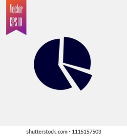chart pie icon vector