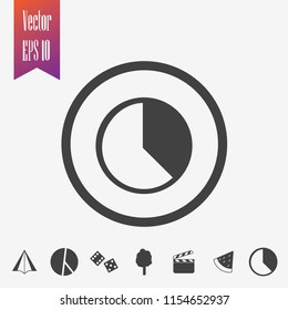 Chart pie icon vector