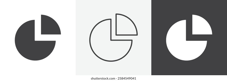 Chart pie icons graphics pack vectors.