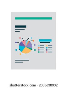 información de gráfico circular sobre blanco