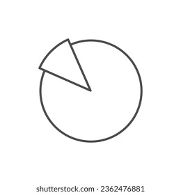 Chart pie line outline icon